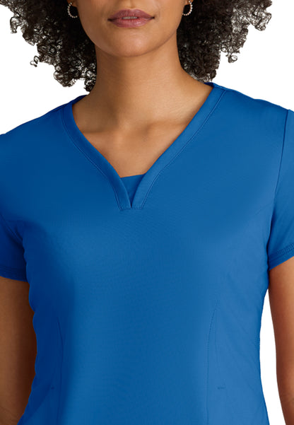 Two Pocket V-Neck Motivate Top - GRST250 - New Royal