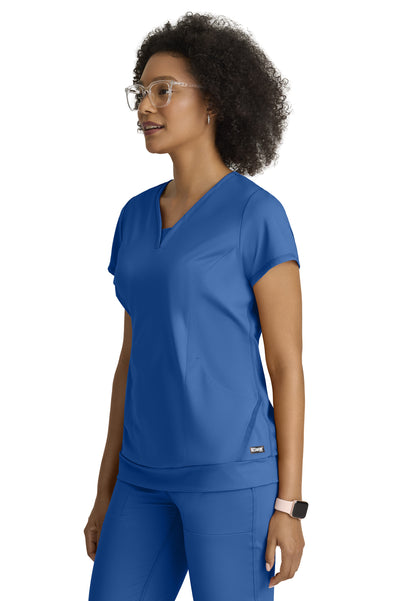 Two Pocket V-Neck Motivate Top - GRST250 - New Royal