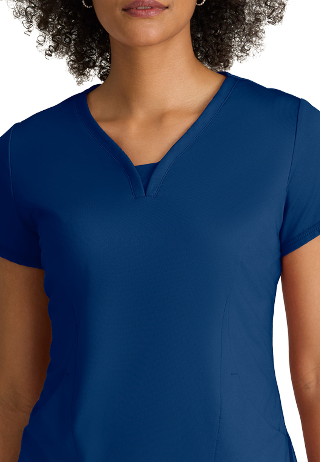 Two Pocket V-Neck Motivate Top - GRST250 - Indigo (Navy)