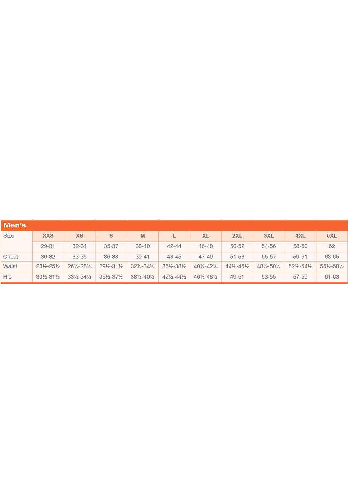 SIZECHART