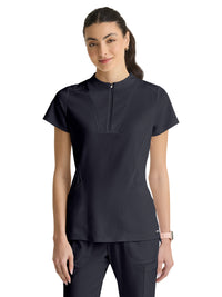 Women's Two Pocket Y-Neck Kristi Scrub Top - GRST292 - Steel