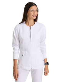 Women's Three-Pocket Millie Warm-Up Jacket - GRSW017 - White