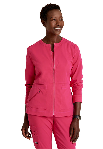 Women's Three-Pocket Millie Warm-Up Jacket - GRSW017 - Vibrance Pink