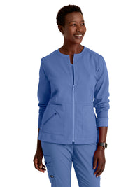 Women's Three-Pocket Millie Warm-Up Jacket - GRSW017 - Ciel Blue