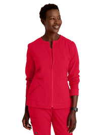 Women's Three-Pocket Millie Warm-Up Jacket - GRSW017 - Scarlet Red
