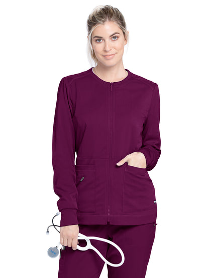 Women's Three-Pocket Millie Warm-Up Jacket - GRSW017 - Wine