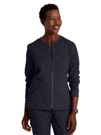 Women's Three-Pocket Millie Warm-Up Jacket - GRSW017 - Steel