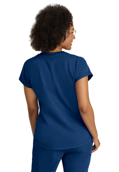 Three Pocket V-Neck Evelyn Scrub Top - GRT261 - Indigo (Navy)