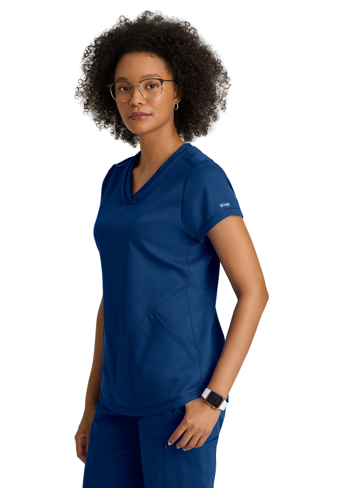 Three Pocket V-Neck Evelyn Scrub Top - GRT261 - Indigo (Navy)