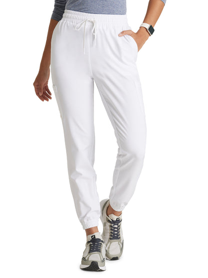 Women's Six-Pocket Terra Jogger Scrub Pant - GSSP625 - White