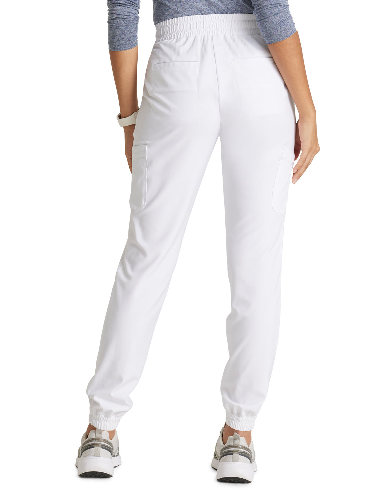 Women's Six-Pocket Terra Jogger Scrub Pant - GSSP625 - White