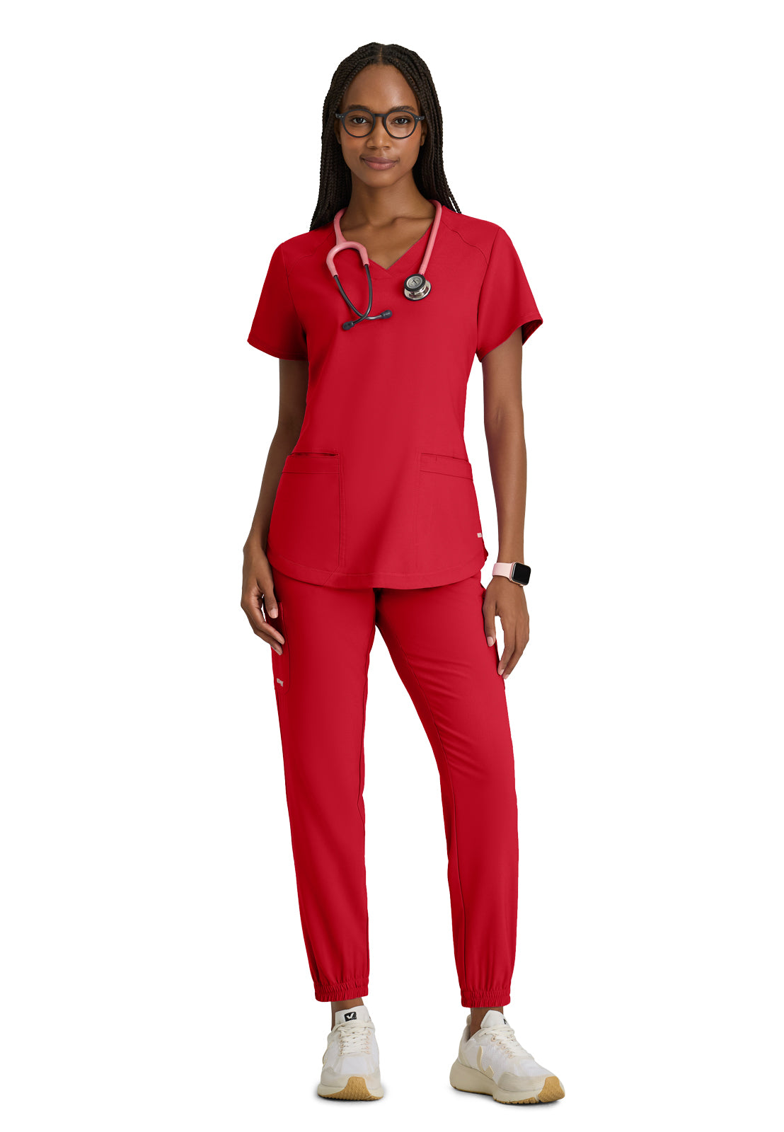 Women's Six-Pocket Terra Jogger Scrub Pant - GSSP625 - True Red