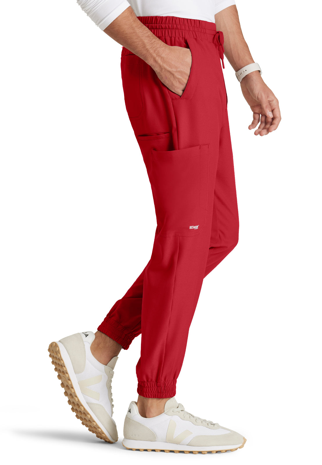 Men's Five-Pocket Voyager Jogger Scrub Pant - GSSP626 - True Red