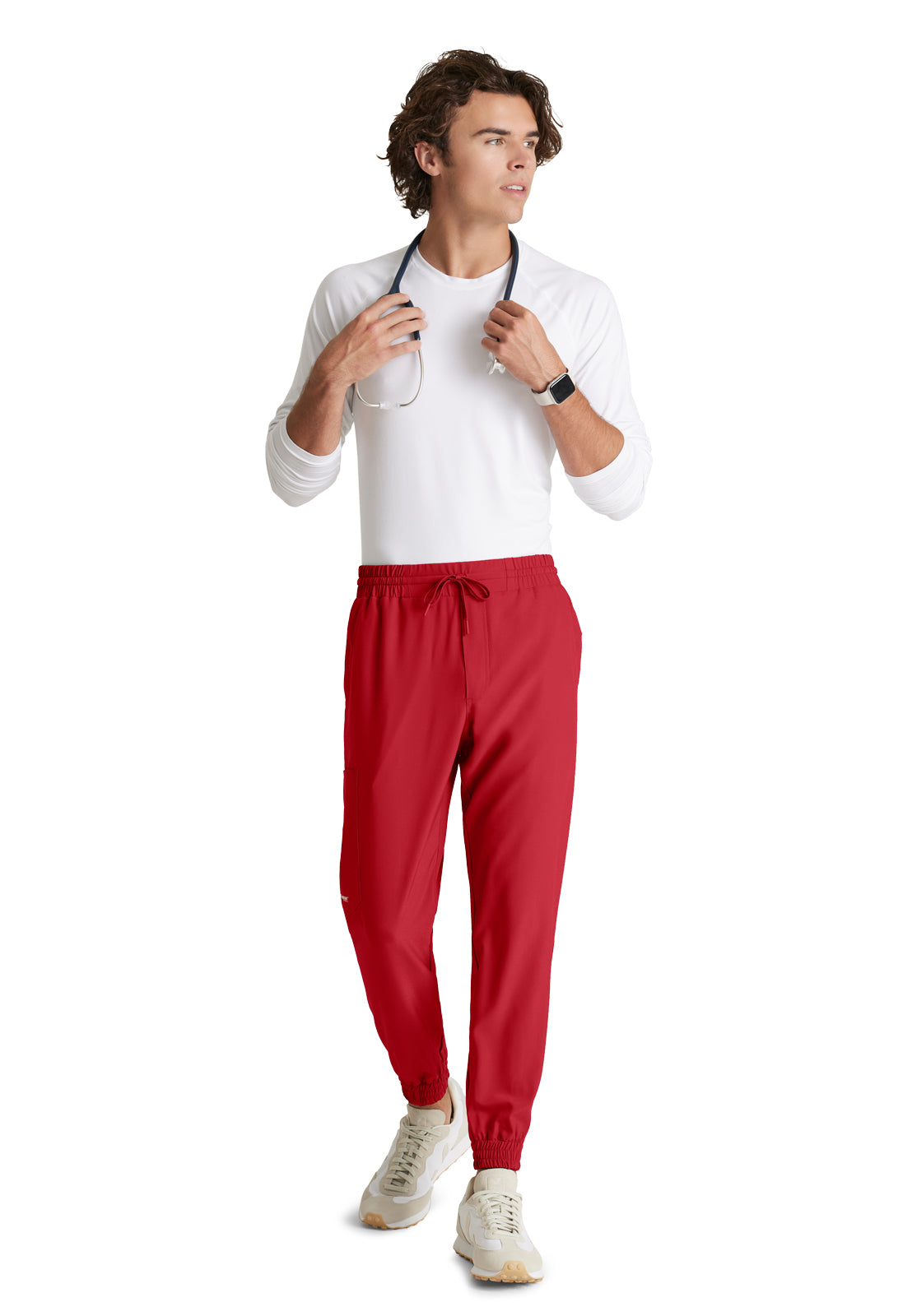 Men's Five-Pocket Voyager Jogger Scrub Pant - GSSP626 - True Red