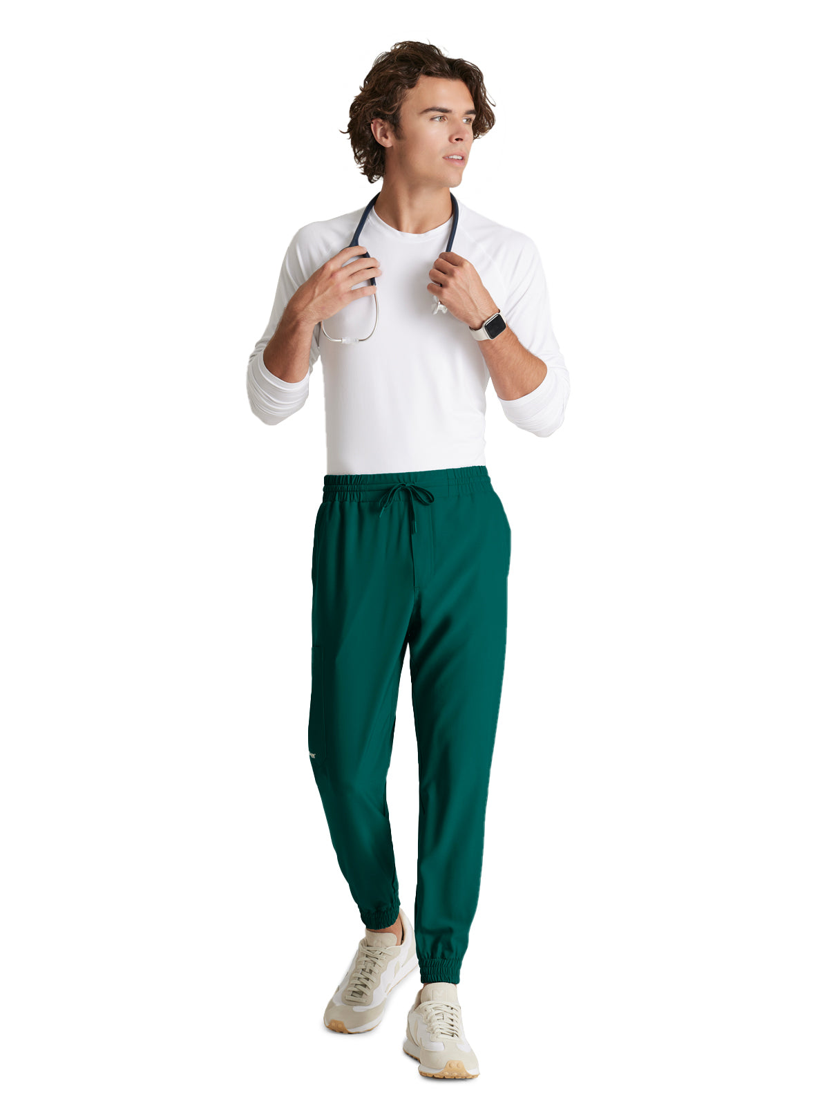 Men's Five-Pocket Voyager Jogger Scrub Pant - GSSP626 - Hunter Green