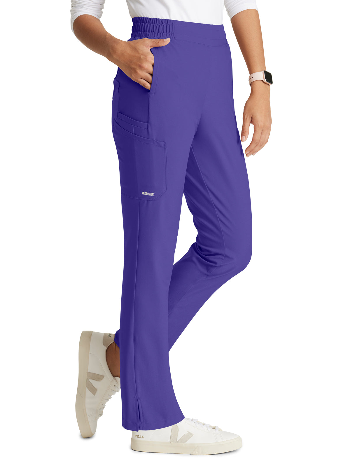 Women's Six-Pocket Tapered Leg Cosmo Scrub Pant - GSSP627 - New Grape