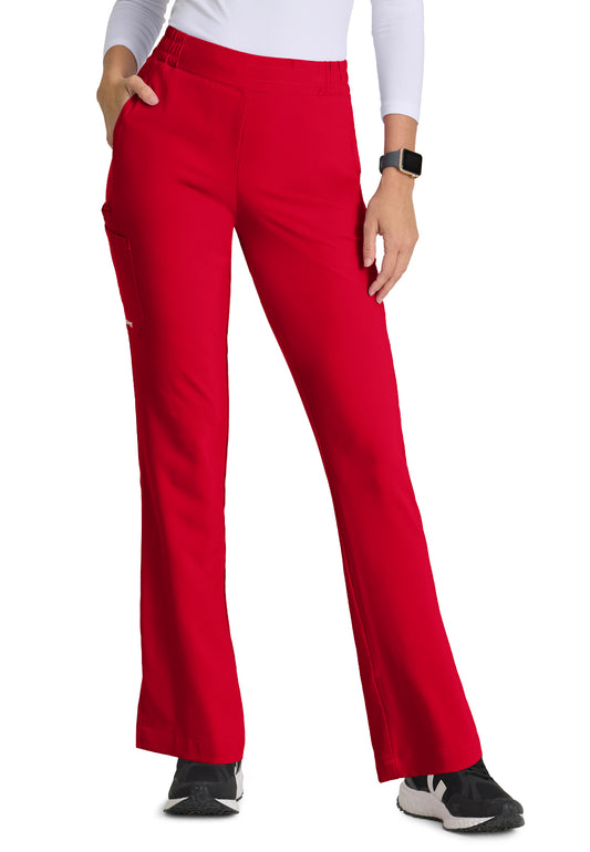 Women's Six-Pocket Tapered Leg Cosmo Scrub Pant - GSSP627 - True Red