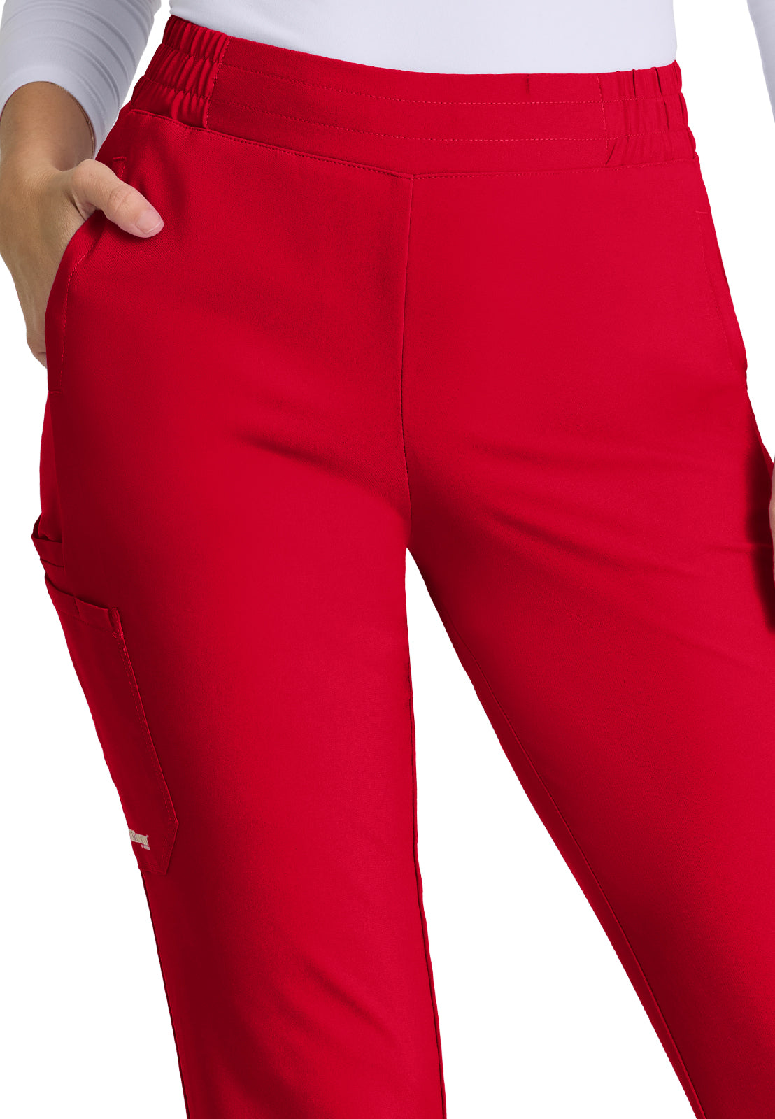 Women's Six-Pocket Tapered Leg Cosmo Scrub Pant - GSSP627 - True Red