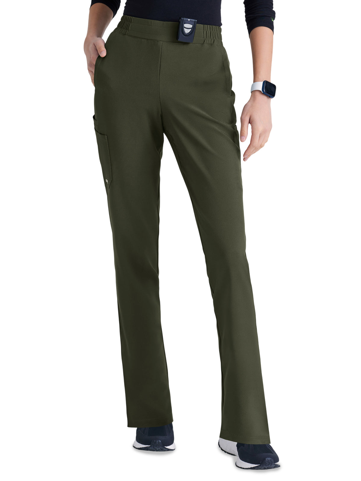 Women's Six-Pocket Tapered Leg Cosmo Scrub Pant - GSSP627 - Fern