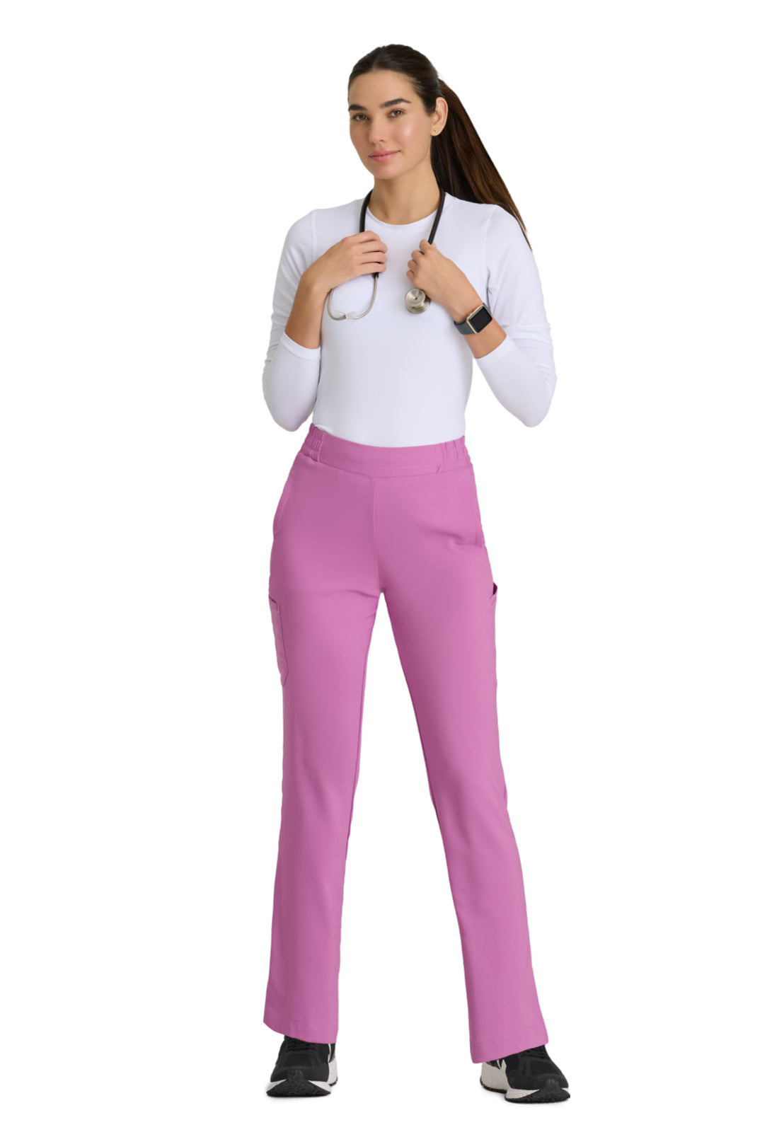 Women's Six-Pocket Tapered Leg Cosmo Scrub Pant - GSSP627 - Twilight Mauve