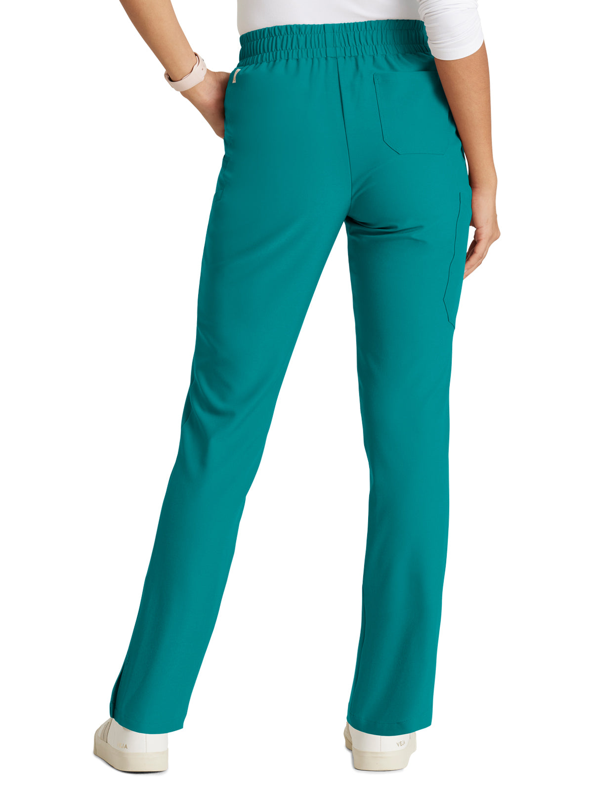 Women's Six-Pocket Tapered Leg Cosmo Scrub Pant - GSSP627 - Teal