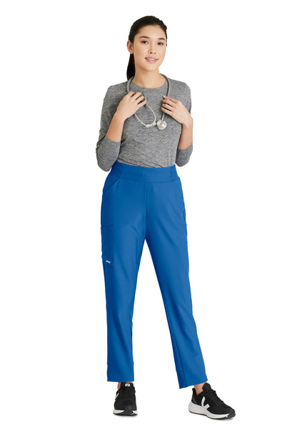 Women's 5 Pocket High Rise Tapered Leg Flight Scrub Pant - GSSP651 - New Royal