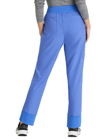 Women's 5 Pocket High Rise Tapered Leg Flight Scrub Pant - GSSP651 - Vivid Lapis