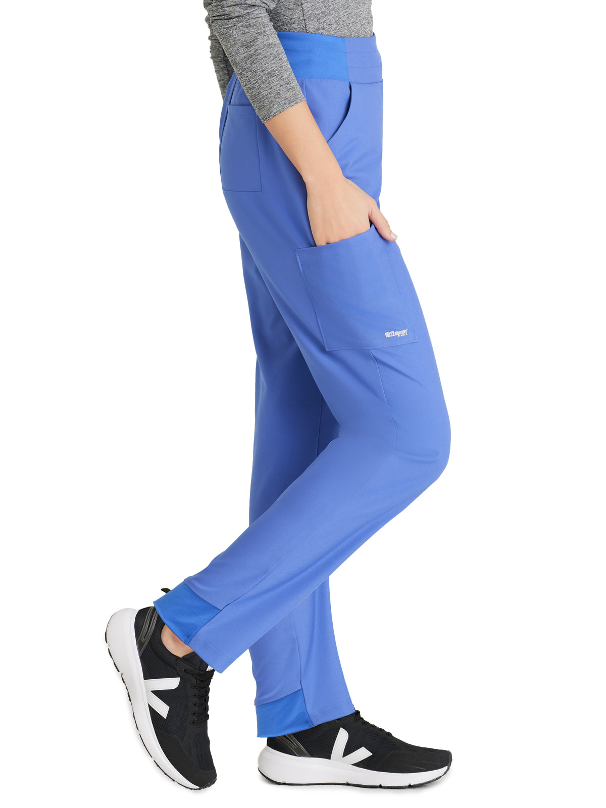 Women's 5 Pocket High Rise Tapered Leg Flight Scrub Pant - GSSP651 - Vivid Lapis