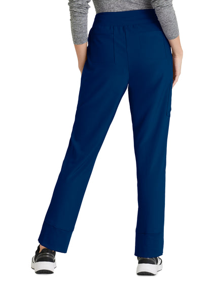 Women's 5 Pocket High Rise Tapered Leg Flight Scrub Pant - GSSP651 - Indigo