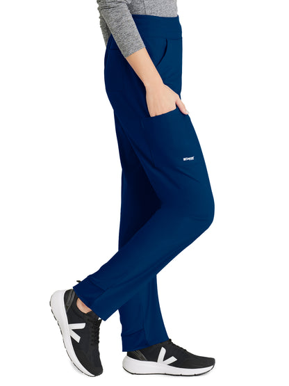 Women's 5 Pocket High Rise Tapered Leg Flight Scrub Pant - GSSP651 - Indigo