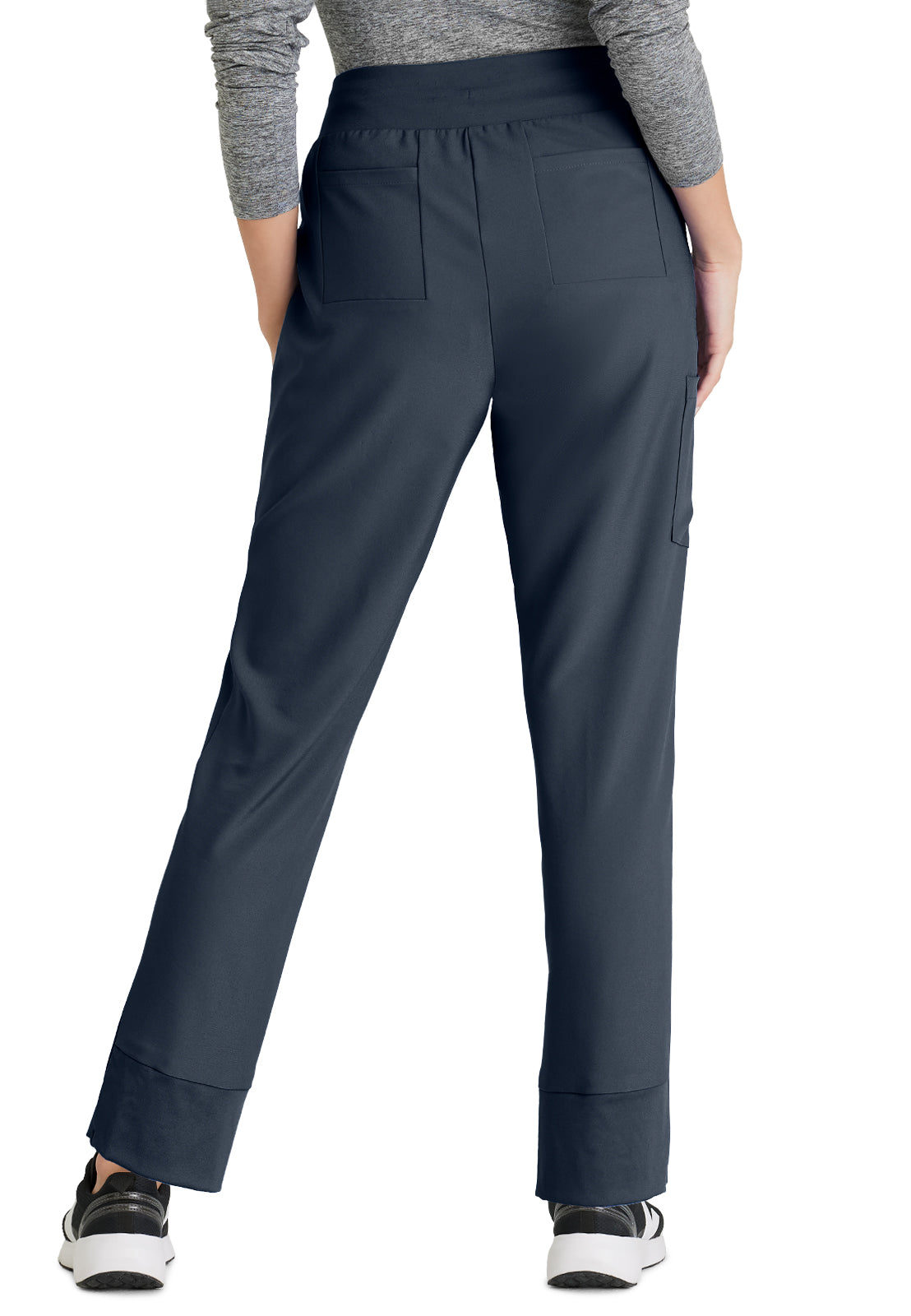 Women's 5 Pocket High Rise Tapered Leg Flight Scrub Pant - GSSP651 - Steel