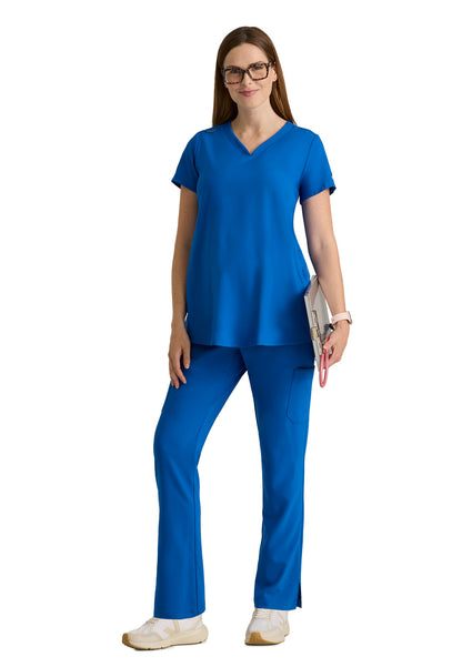 Six Pocket Jersey Knit Stretch Waistband Evolve Maternity Scrub Pant - GSSP690 - New Royal