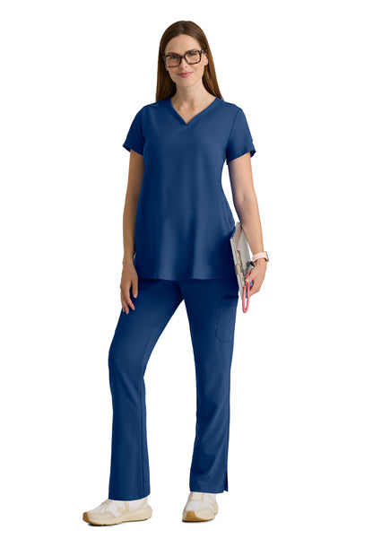 Six Pocket Jersey Knit Stretch Waistband Evolve Maternity Scrub Pant - GSSP690 - Indigo (Navy)