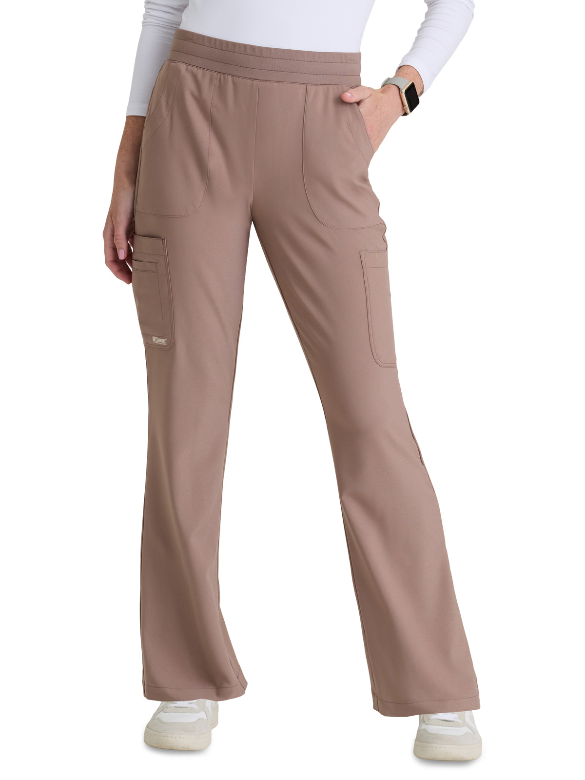 Women's Six Pocket Drawstring Sky Scrub Pant - GSSP729 - Driftwood