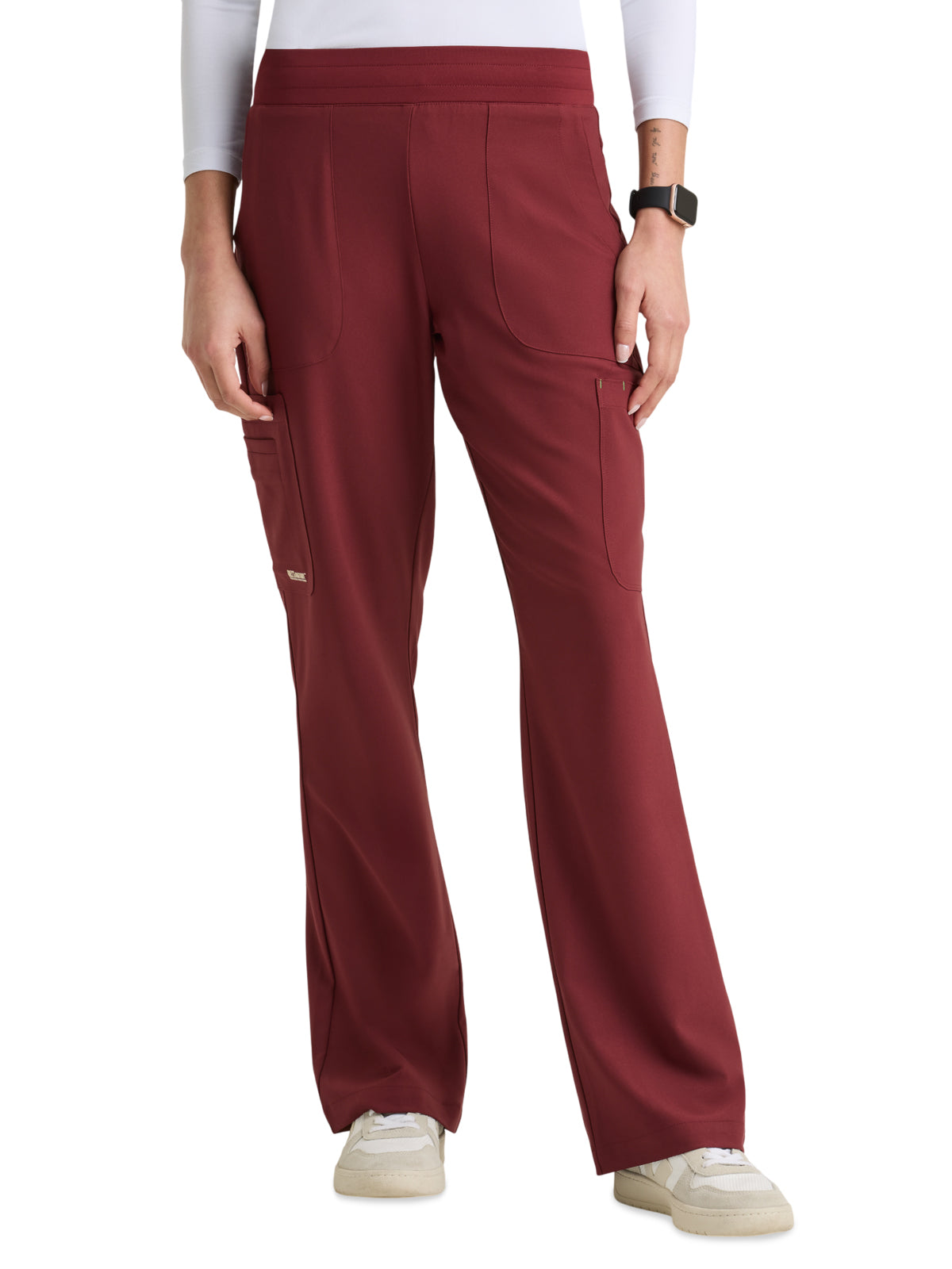 Women's Six Pocket Drawstring Sky Scrub Pant - GSSP729 - Chestnut
