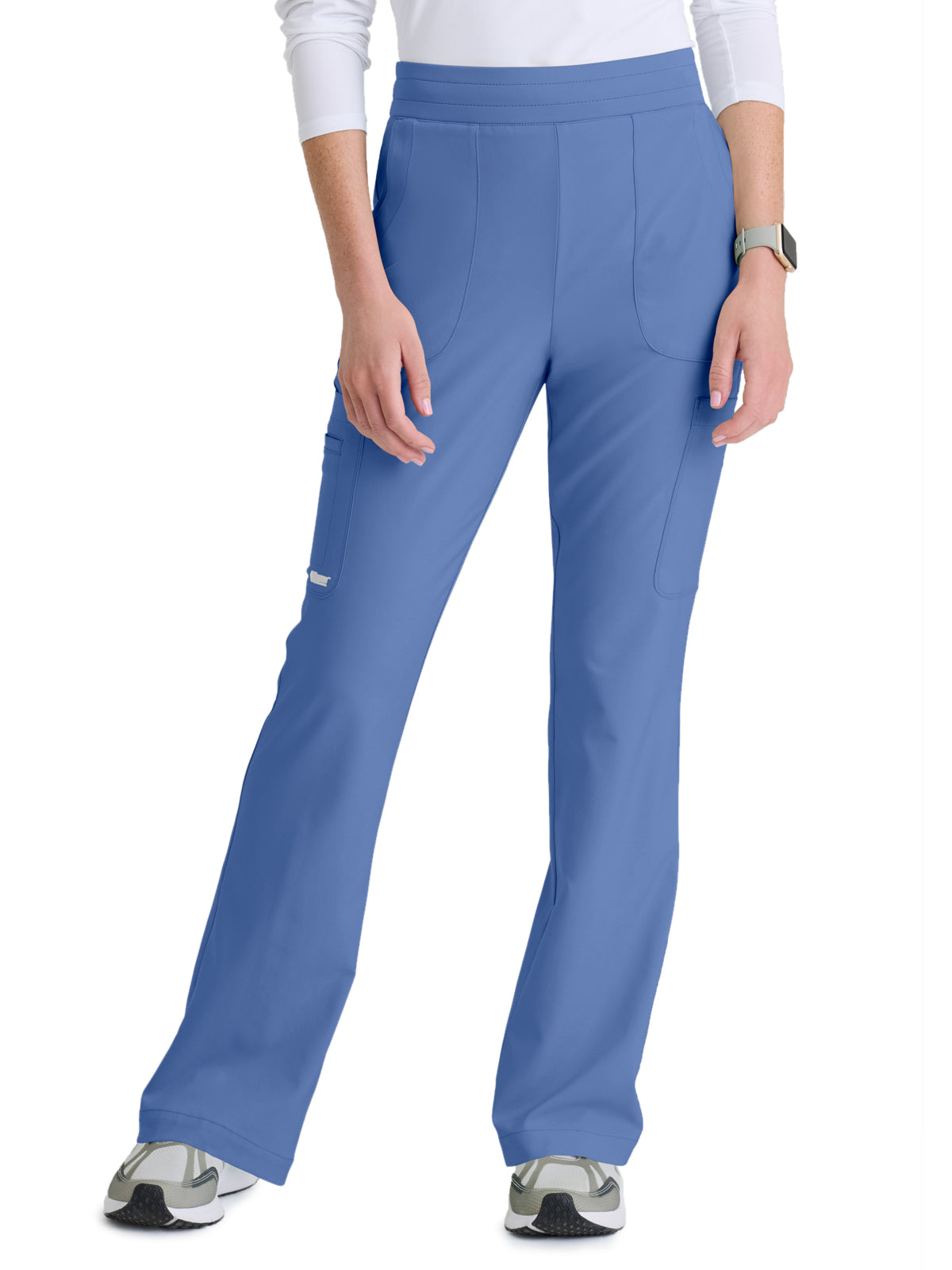 Women's Six Pocket Drawstring Sky Scrub Pant - GSSP729 - Ciel