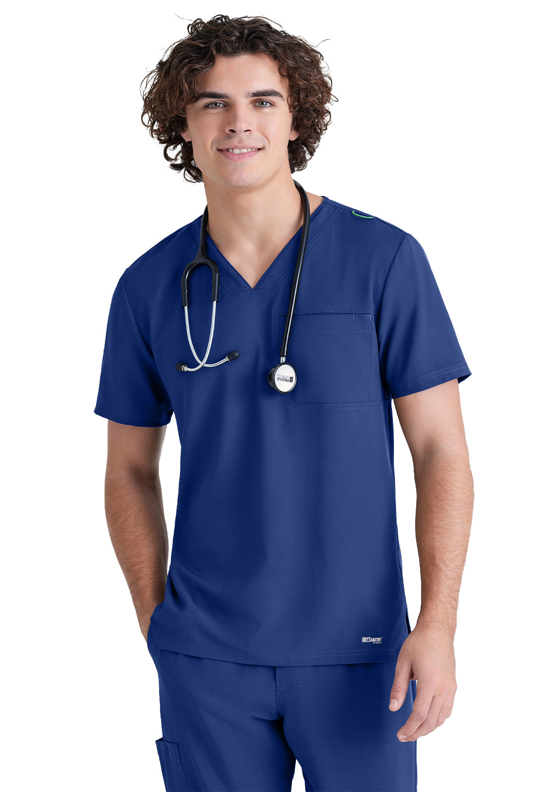 Men's Piped V-Neck Journey Top - GSST179 - Indigo (Navy)