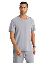 Men's One-Pocket V-Neck Journey Scrub Top - GSST179 - Moonstruck