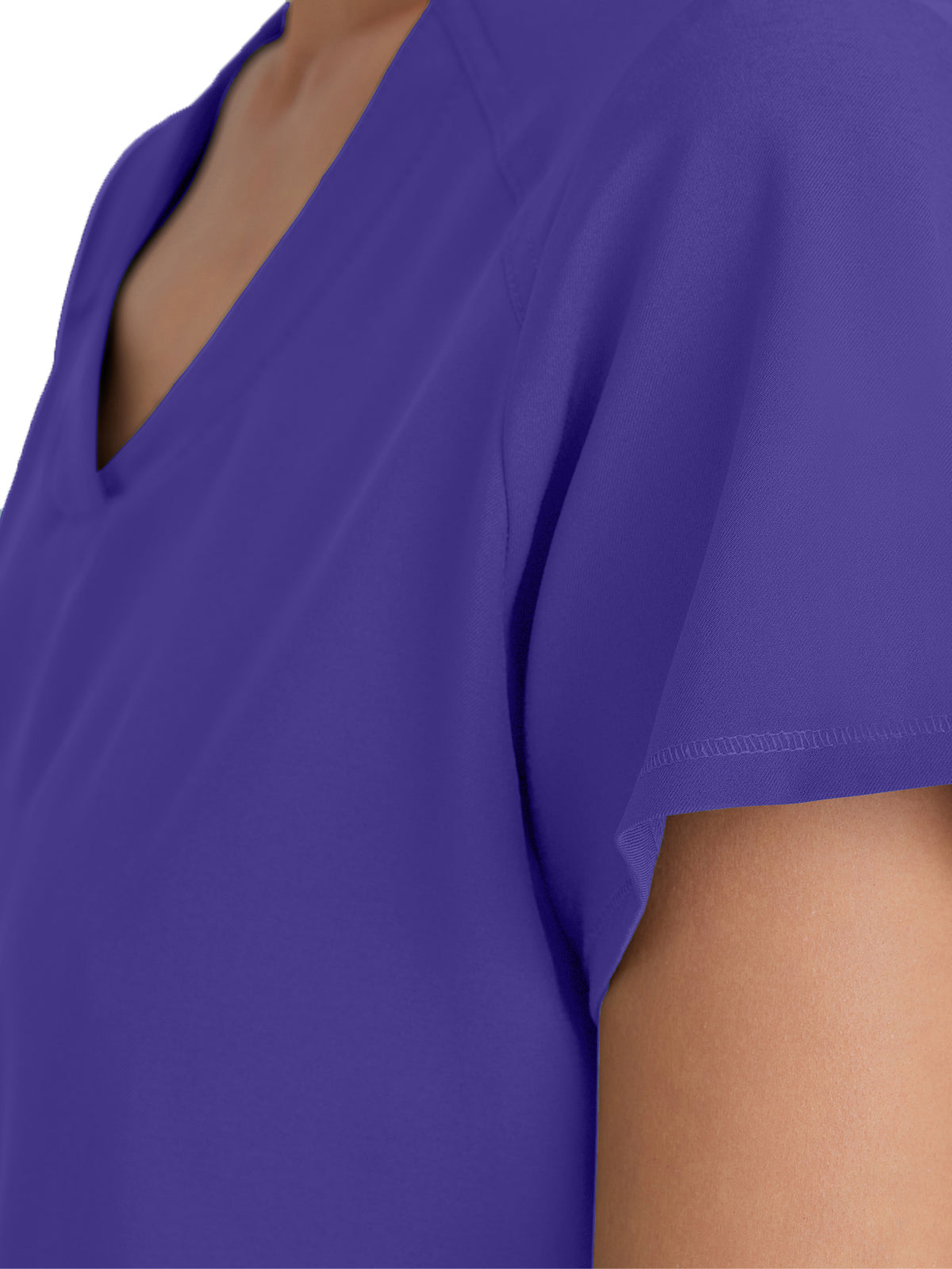 Women's Two-Pocket Piped V-Neck Rhythm Scrub Top - GSST180 - New Grape