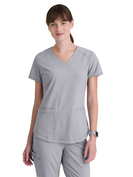 Women's Two-Pocket V-Neck Rhythm Scrub Top - GSST180 - Moonstruck
