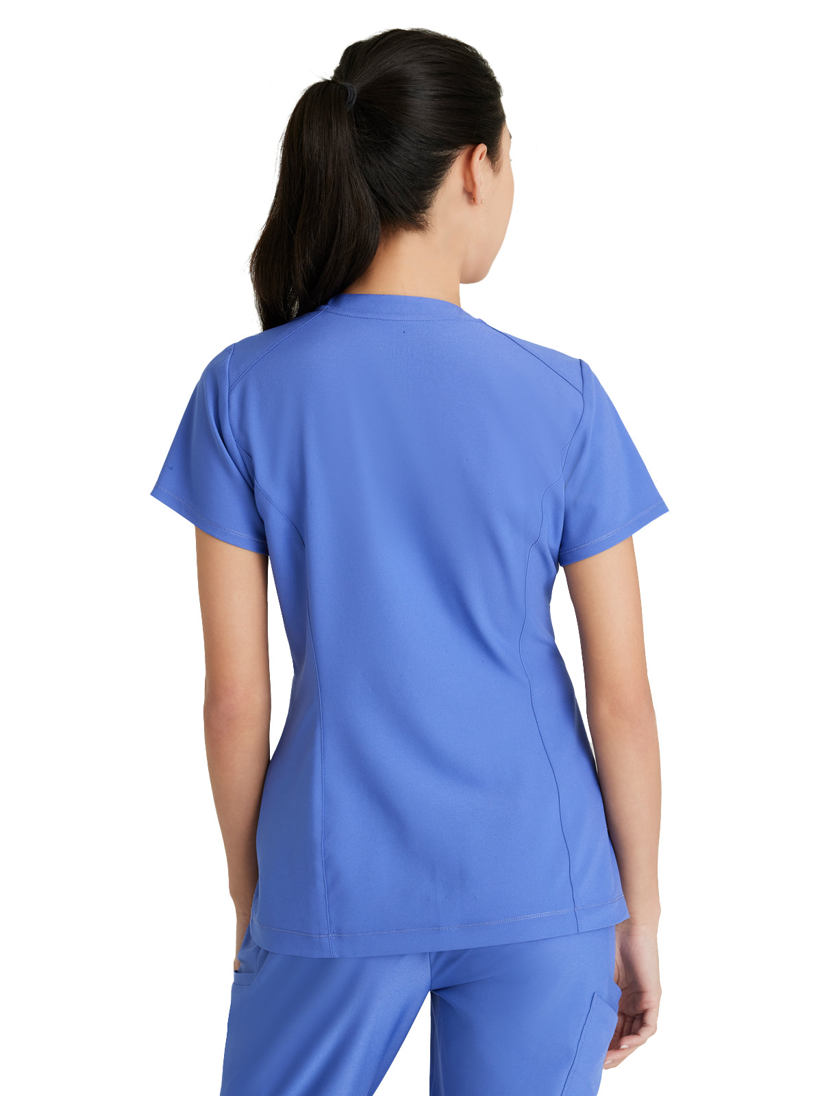 Women's Banded-V-Neck Sway Tuck-In Scrub Top - GSST181 - Vivid Lapis