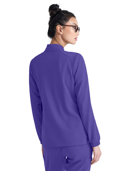 Women's Three-Pocket Virtue Scrub Jacket - GSSW886 - New Grape