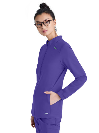 Women's Three-Pocket Virtue Scrub Jacket - GSSW886 - New Grape