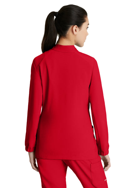 Women's Three-Pocket Virtue Scrub Jacket - GSSW886 - True Red