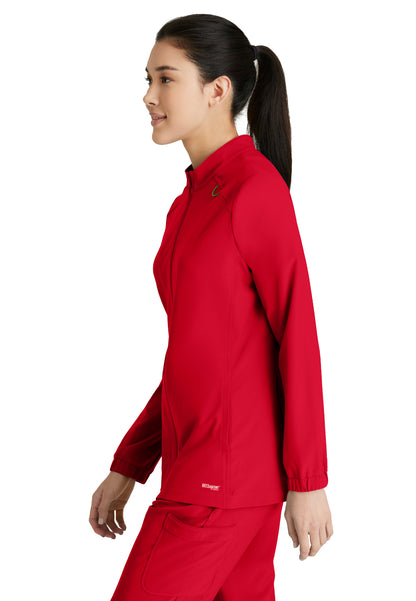 Women's Three-Pocket Virtue Scrub Jacket - GSSW886 - True Red