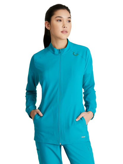 Women's Three-Pocket Virtue Scrub Jacket - GSSW886 - Teal