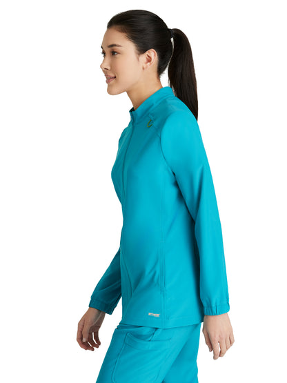 Women's Three-Pocket Virtue Scrub Jacket - GSSW886 - Teal