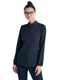 Women's Three-Pocket Virtue Warm-Up Scrub Jacket - GSSW886 - Steel