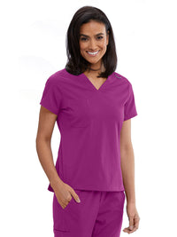 Women's One-Pocket Bree Tuck-In Scrub Top - GVST028 - Bright Iris