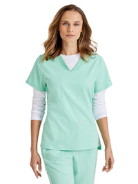 Women's One-Pocket Bree Tuck-In Scrub Top - GVST028 - Mint Kiss
